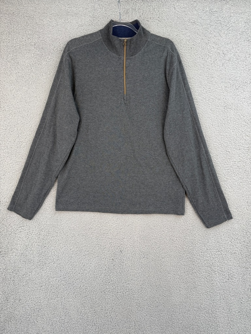 Robert Graham Hunts Men's Large charcoal Gray Quarter-Zip long sleeve Sweater